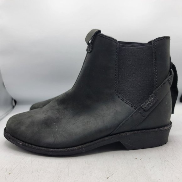 Teva Ellery Chelsea Womens 8.5 Black Waterproof Pull On Boots Casual 1111772 - Picture 5 of 14